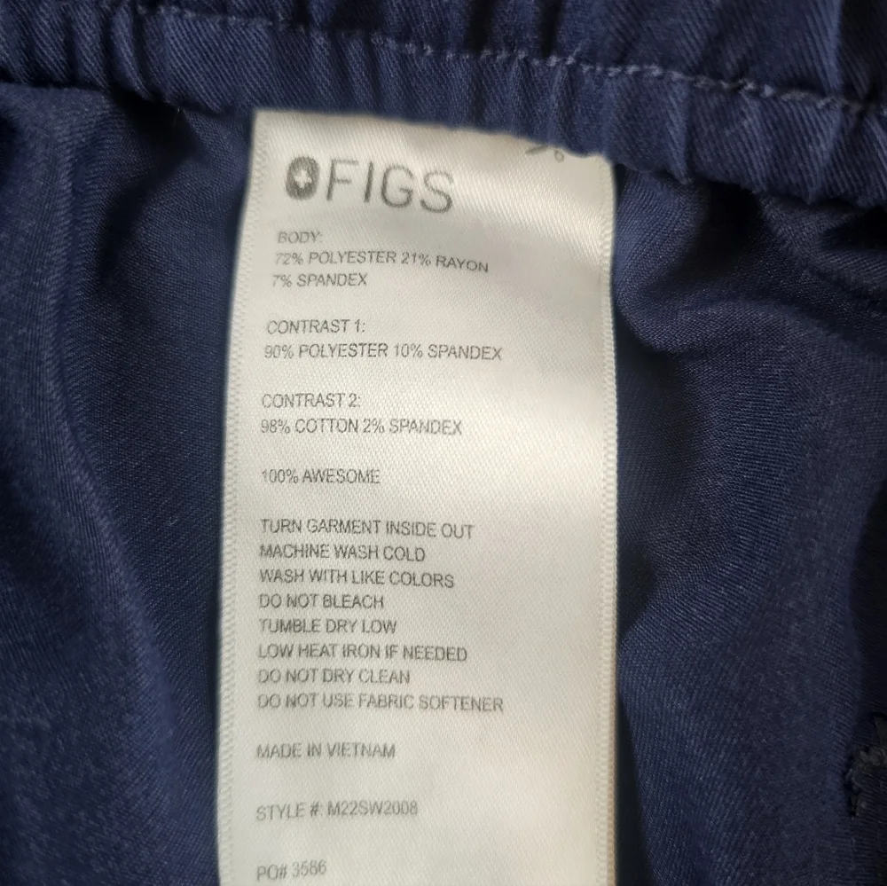 Figs Tansen Jogger Scrub Pants Mens Large Navy Blue Medical Nurse Wear
